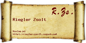Riegler Zsolt névjegykártya